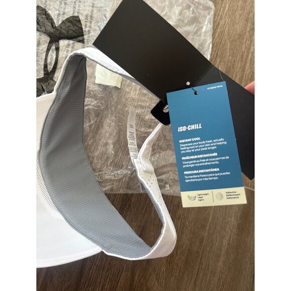 New Under Armour Women's Launch Run Visor White color tennis hat one size - Picture 8 of 9